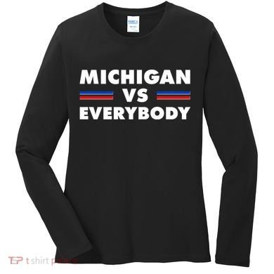 Michigan Vs Everybody Retro Women's Long Sleeve Shirt