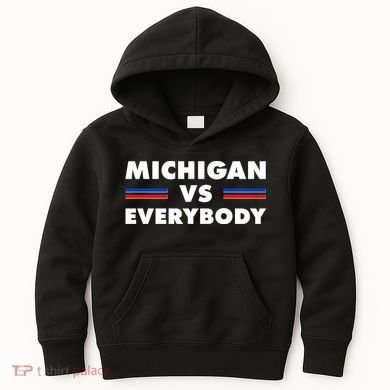 Michigan Vs Everybody Retro Kids Hoodie
