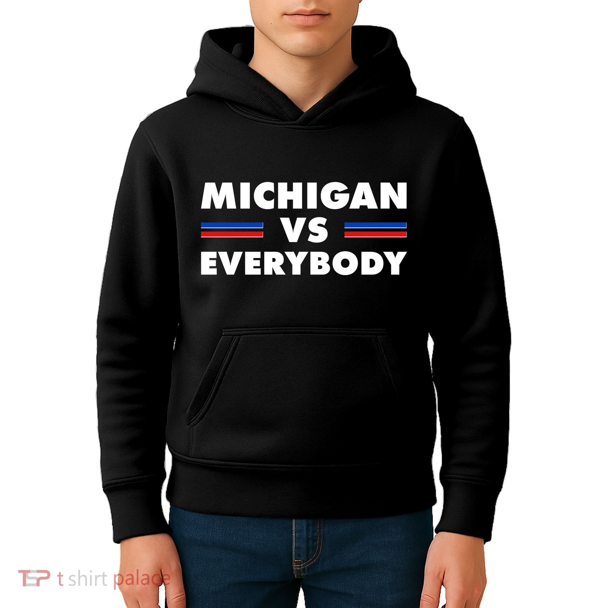 Michigan Vs Everybody Retro Kids Hoodie