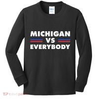 Michigan Vs Everybody Retro Kids Long Sleeve Shirt thumb 0