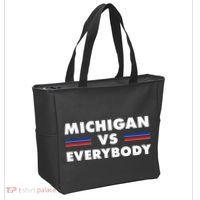 Michigan Vs Everybody Retro Tote Bag thumb 2