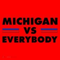 Michigan Vs Everybody Retro Santa Hat thumb 1