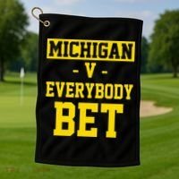 Michigan V Everybody Bet Golf Towel thumb 1