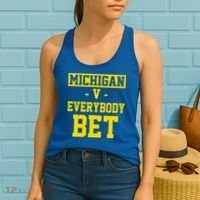Michigan V Everybody Bet Women's Tank Top thumb 2