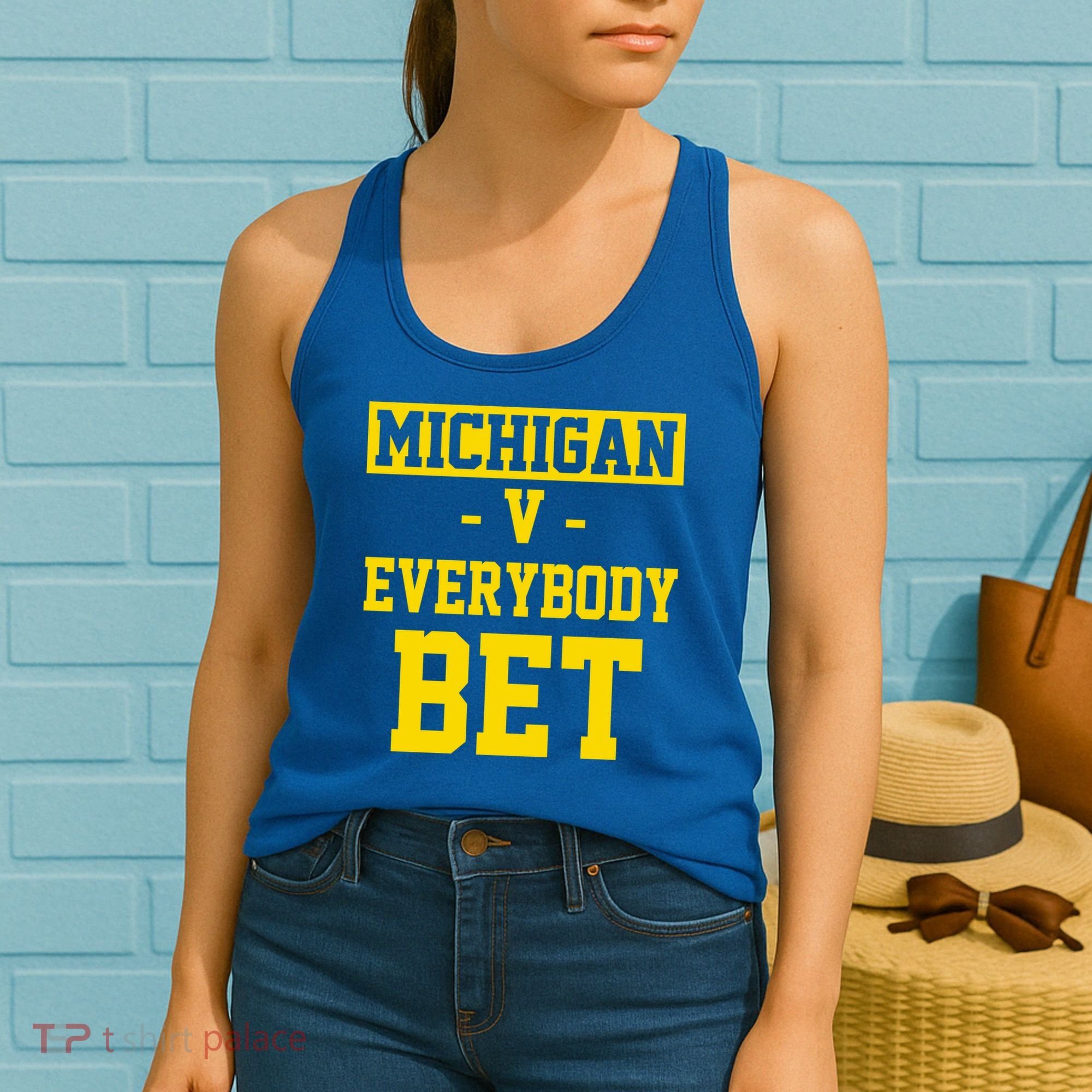 Michigan V Everybody Bet Women's Tank Top