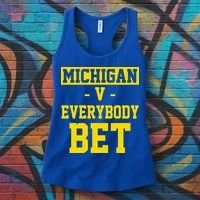 Michigan V Everybody Bet Women's Tank Top thumb 3