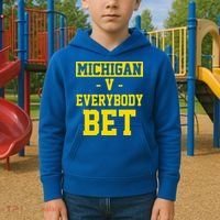 Michigan V Everybody Bet Kids Hoodie thumb 2