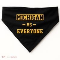 Michigan vs Everything Everyone  USA-Made Doggie Bandana thumb 0