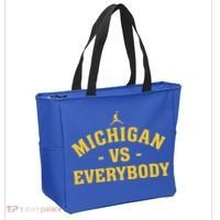 Michigan vs Everyone Everybody Quote Funny  Tote Bag thumb 2