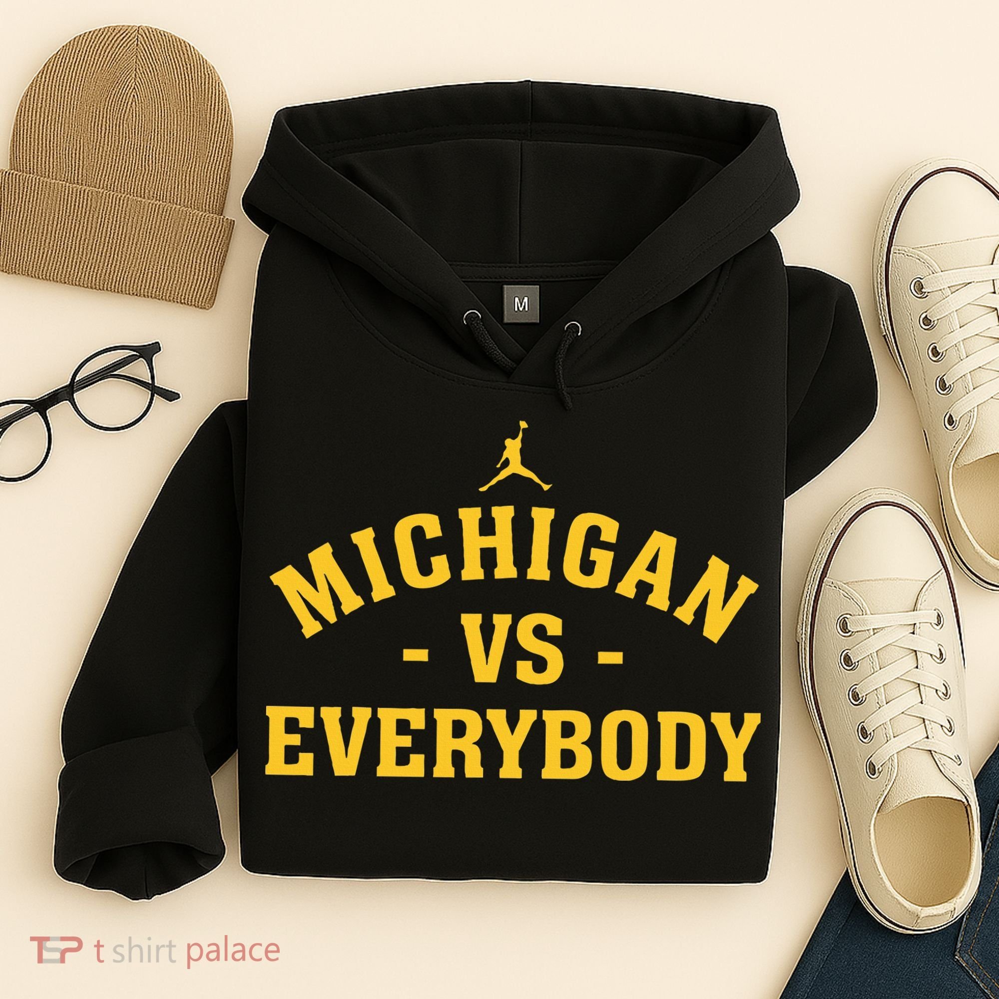Michigan vs Everyone Everybody Quote Funny  Hoodie