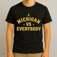 Michigan vs Everyone Everybody Quote Funny  T-Shirt thumb 3