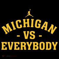 Michigan vs Everyone Everybody Quote Funny  Women's Hoodie thumb 2