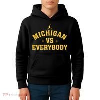 Michigan vs Everyone Everybody Quote Funny  Kids Hoodie thumb 4