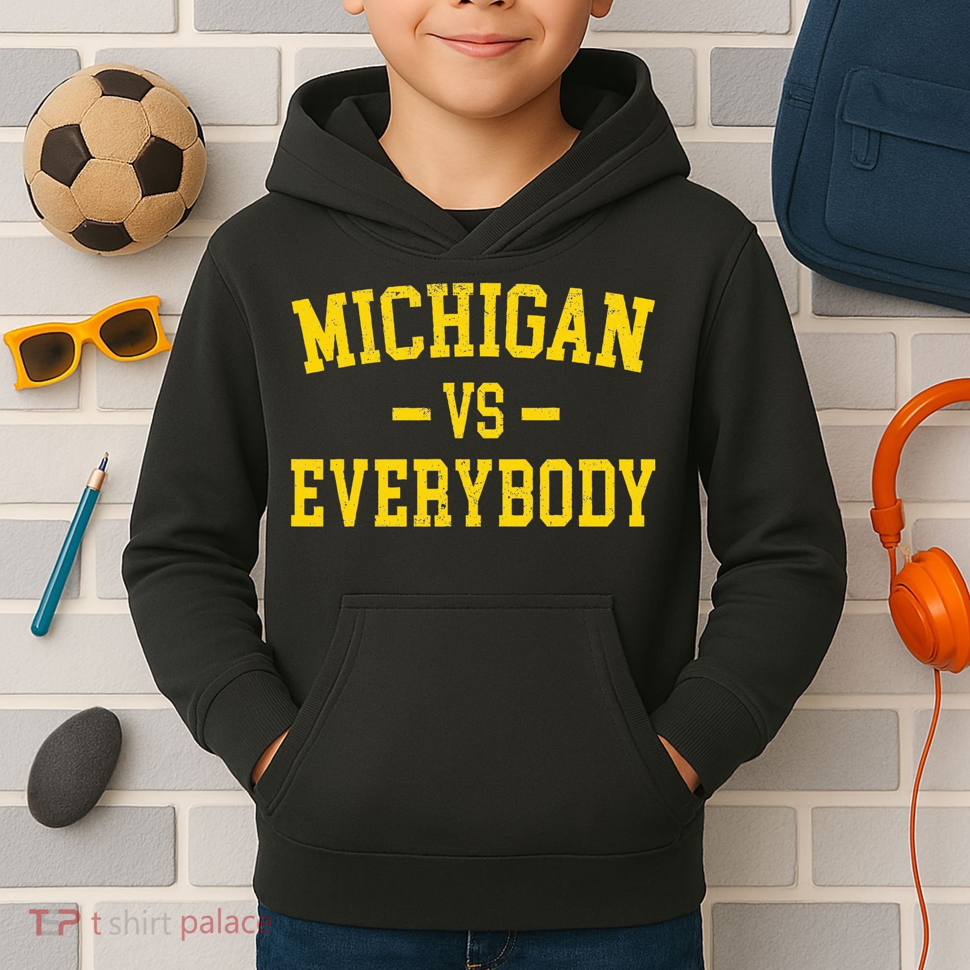 Michigan vs Everyone Everybody Quotes  Kids Hoodie