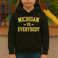 Michigan vs Everyone Everybody Quotes  Kids Hoodie thumb 3
