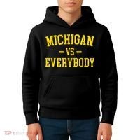 Michigan vs Everyone Everybody Quotes  Kids Hoodie thumb 4