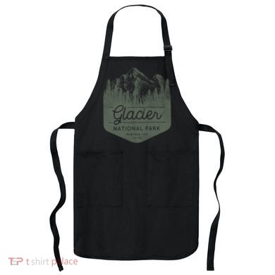 Montana Vacation Funny Gift Meaningful Gift Glacier National Park Gift  Apron