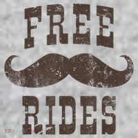 Mens Vintage Free Mustache Rides Funny T-Shirt thumb 7