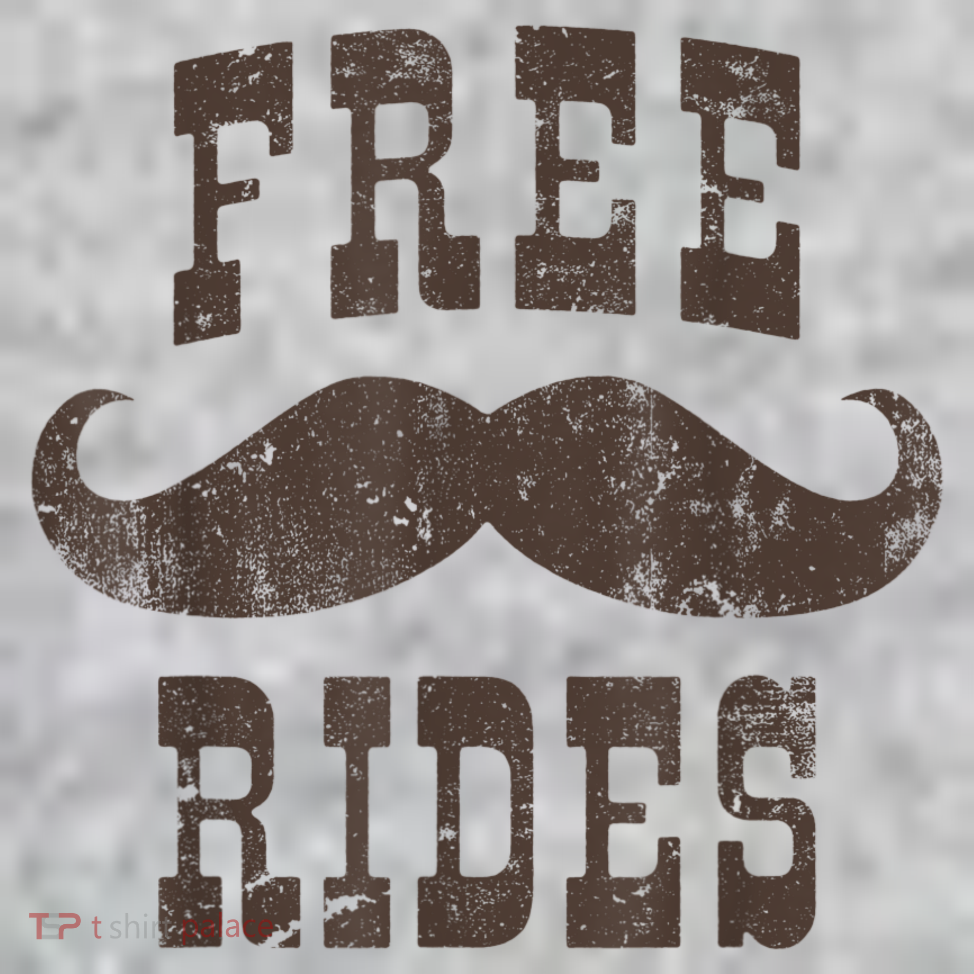 Mens Vintage Free Mustache Rides Funny T-Shirt