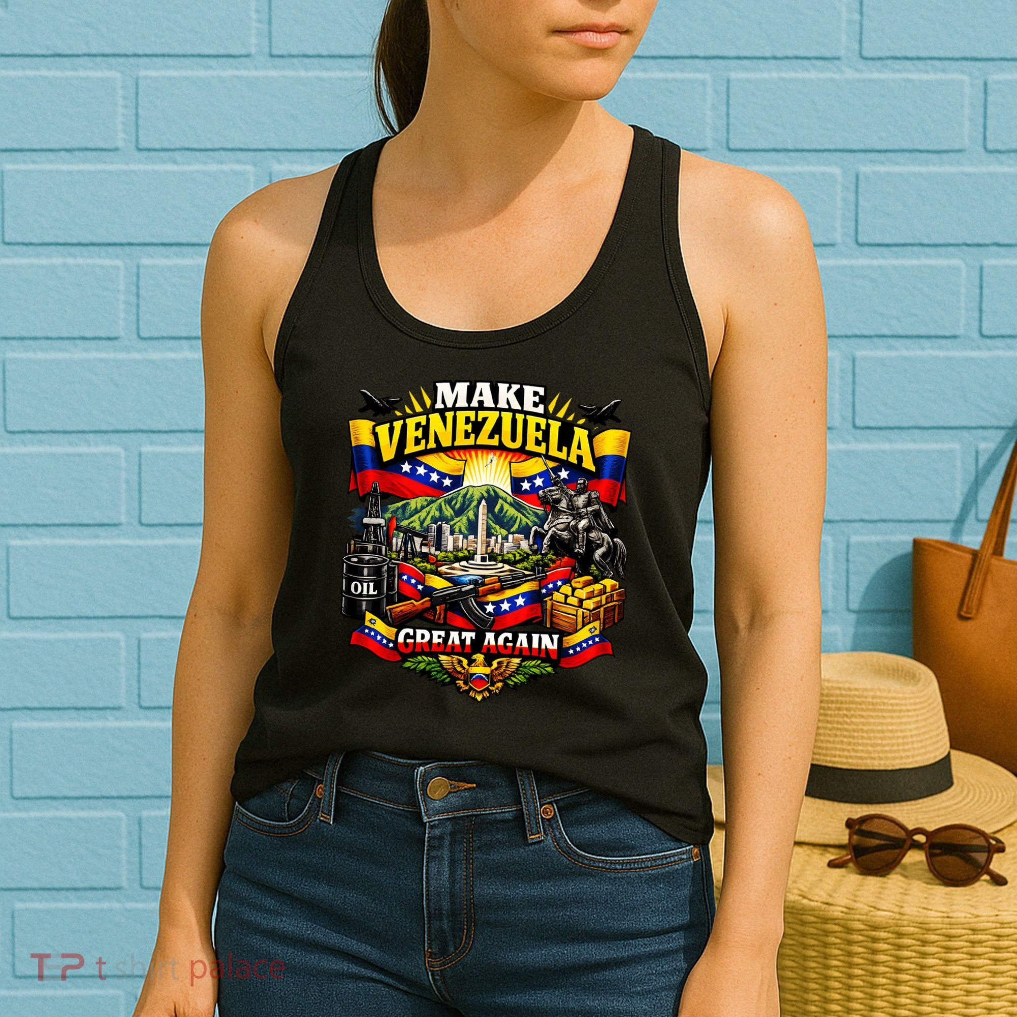 Make Venezuela Great Again Venezuela Flag Freedom Women's Tank Top