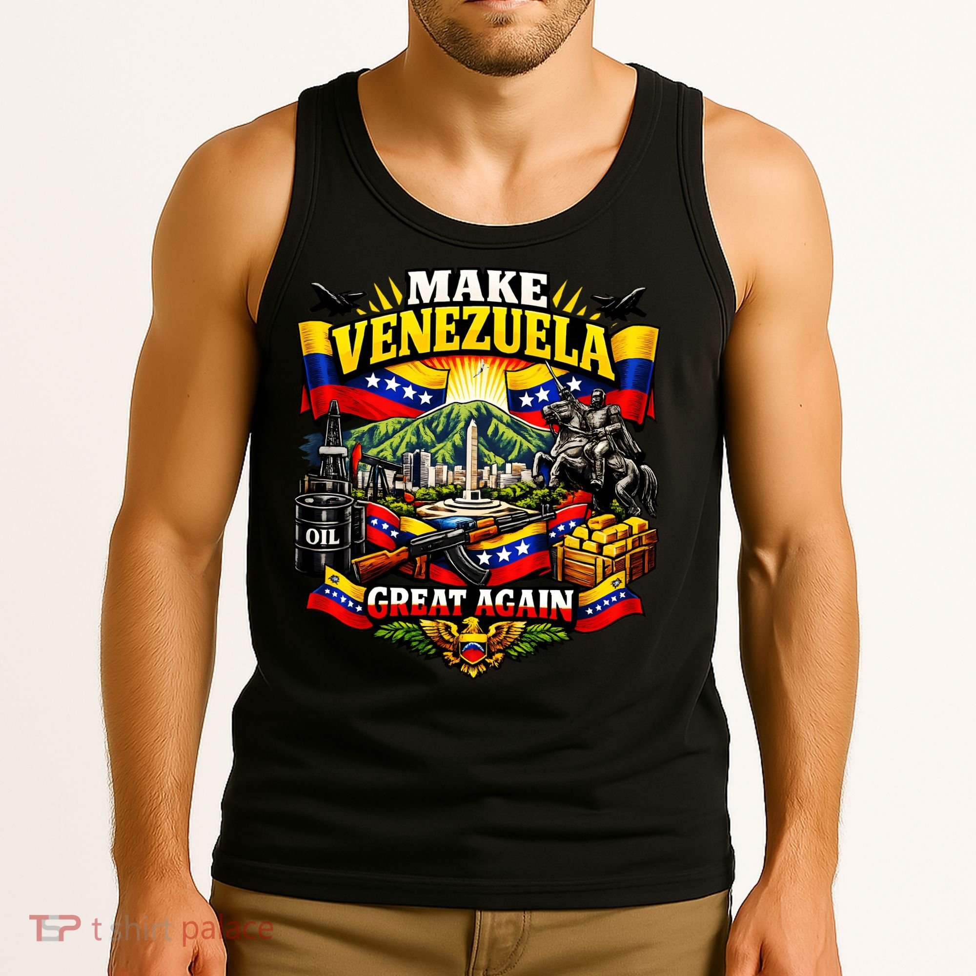 Make Venezuela Great Again Venezuela Flag Freedom Tank Top