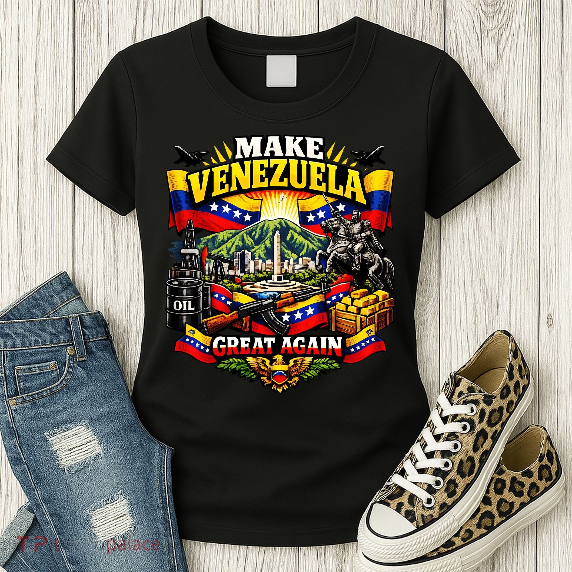 Make Venezuela Great Again Venezuela Flag Freedom Women's T-Shirt
