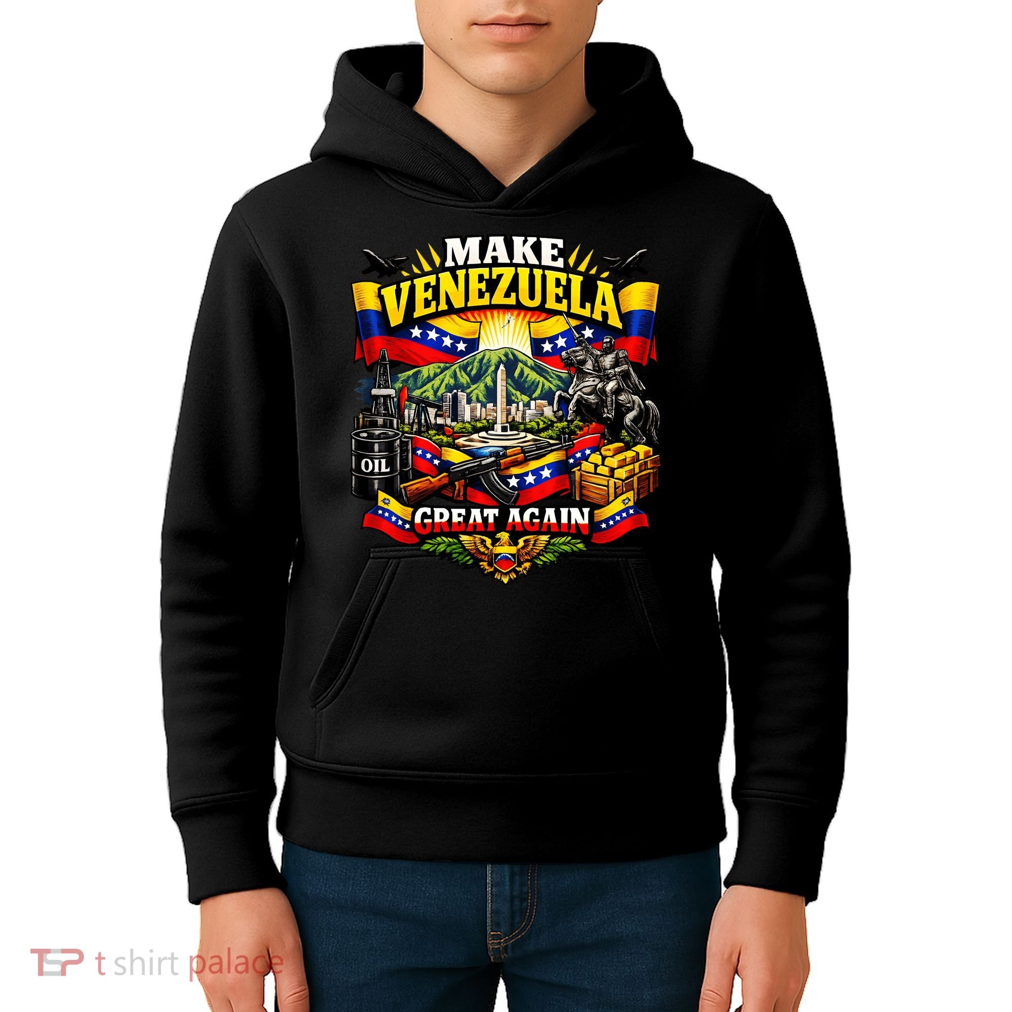 Make Venezuela Great Again Venezuela Flag Freedom Kids Hoodie