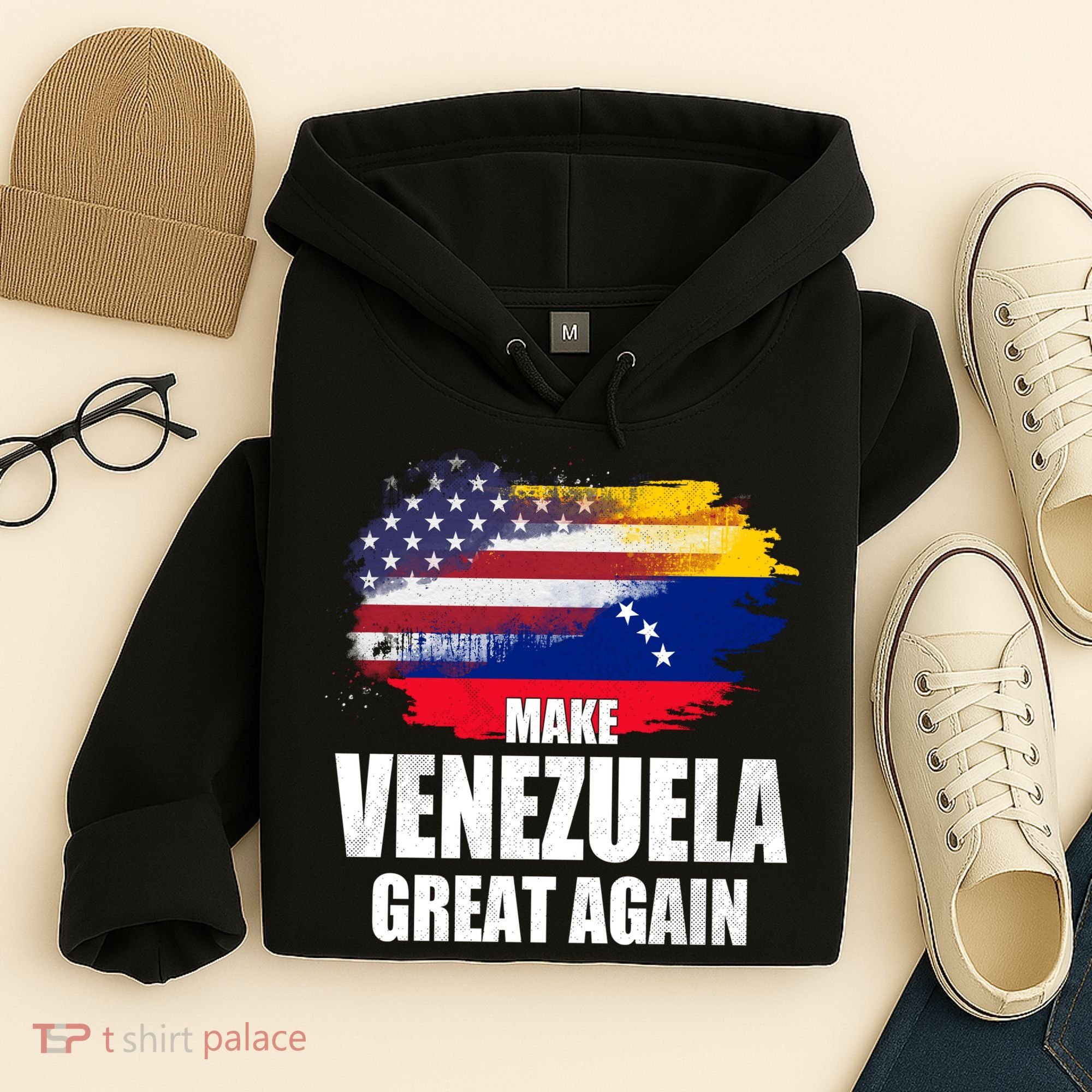 Make Venezuela Great Again USA Flag Hoodie