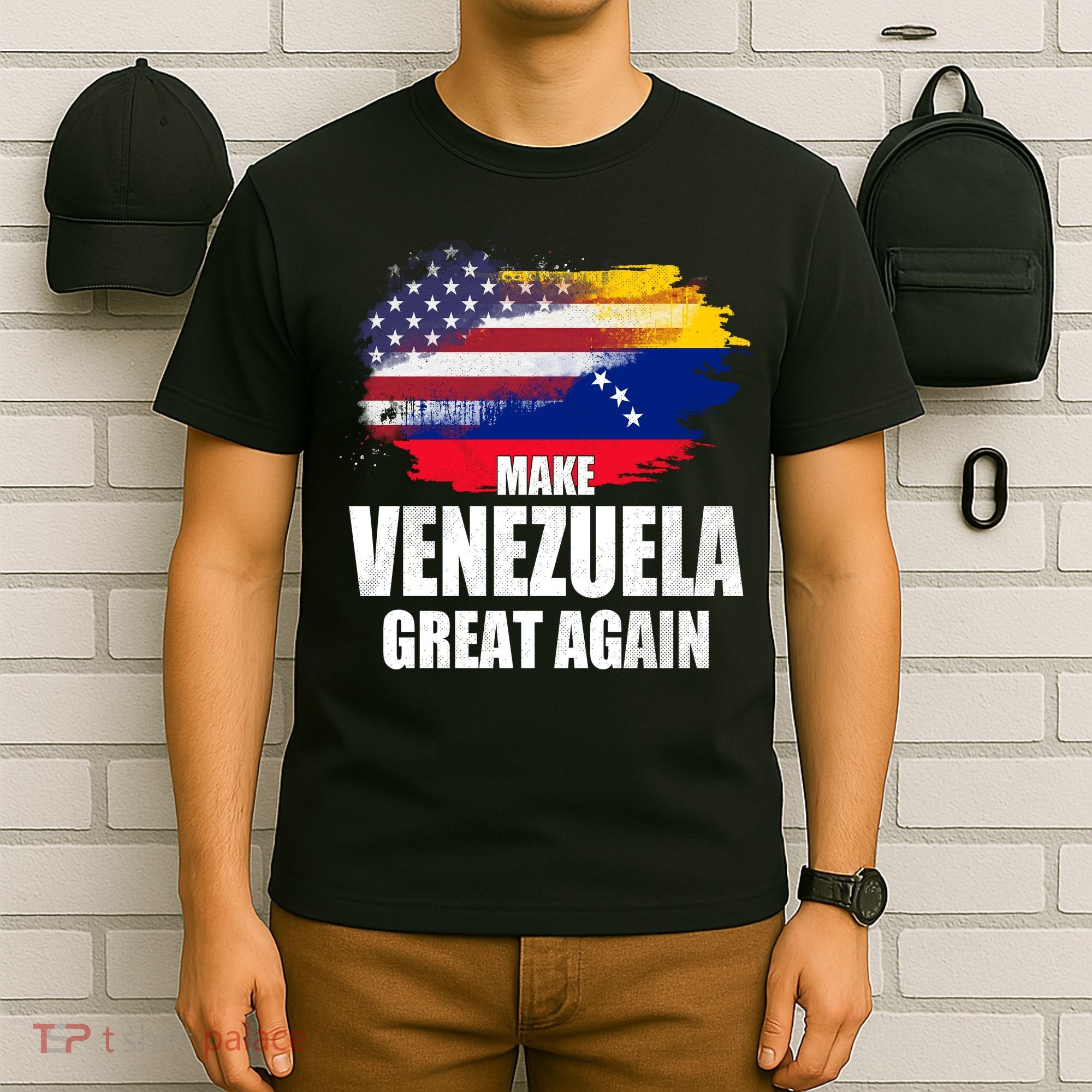 Make Venezuela Great Again USA Flag T-Shirt