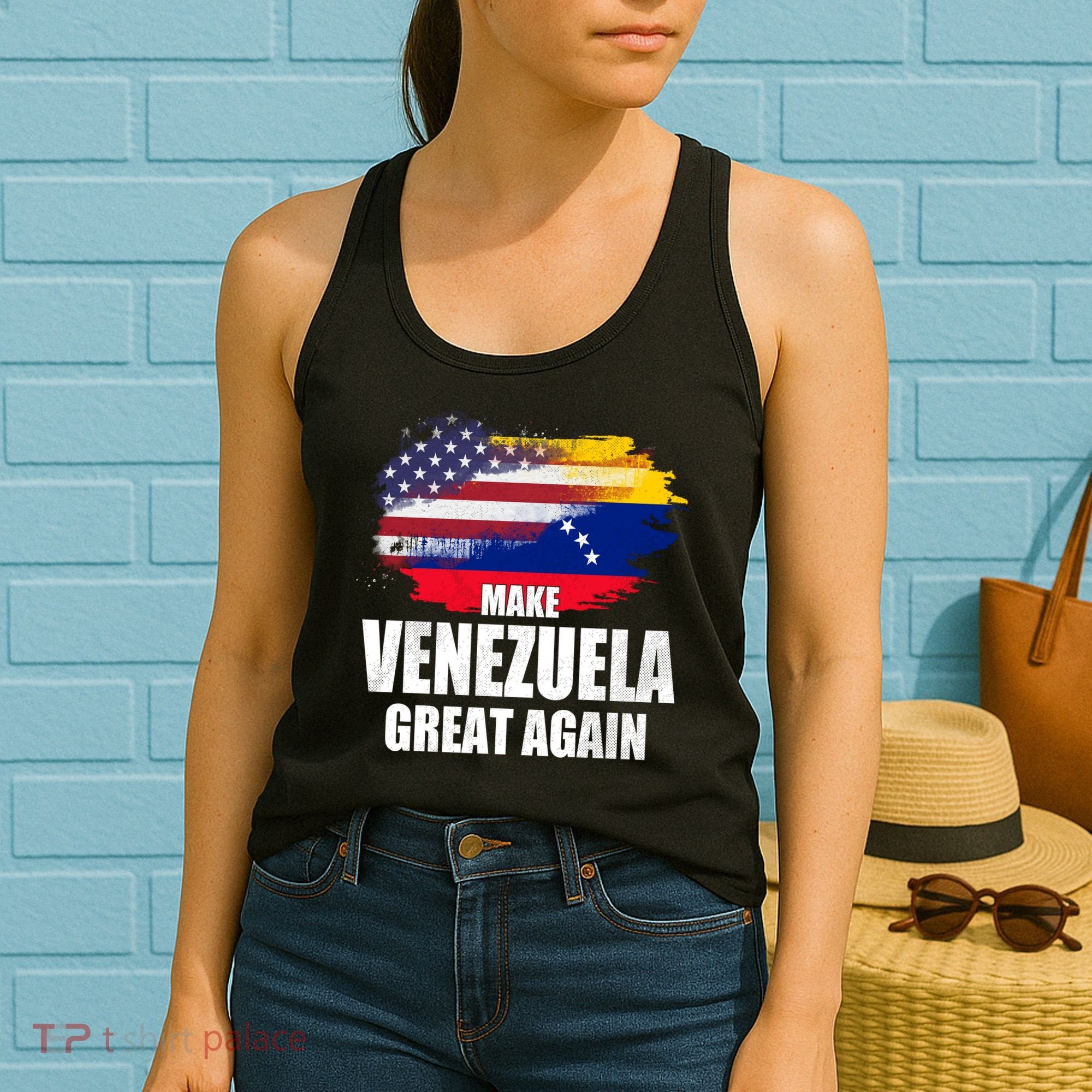 Make Venezuela Great Again USA Flag Women's Tank Top