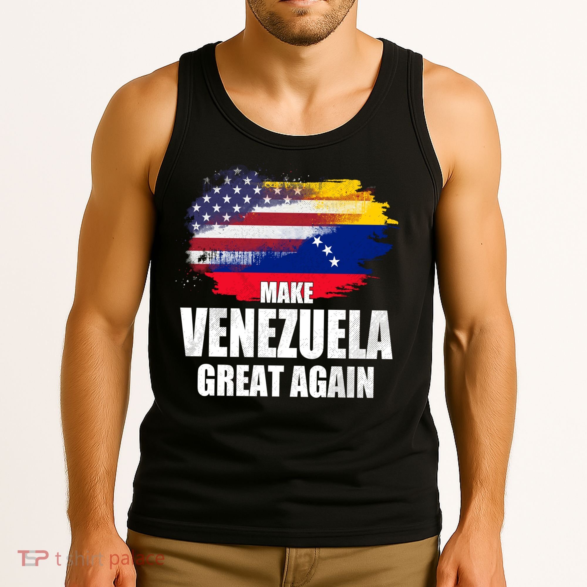 Make Venezuela Great Again USA Flag Tank Top