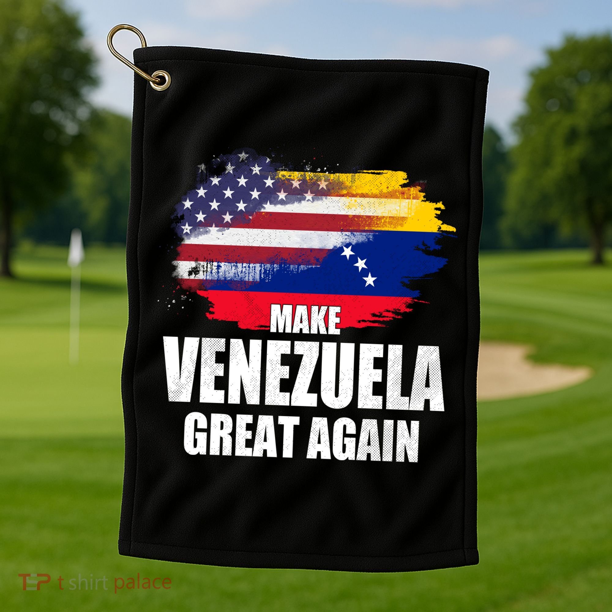 Make Venezuela Great Again USA Flag Golf Towel