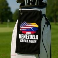 Make Venezuela Great Again USA Flag Golf Towel thumb 2