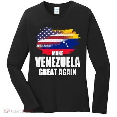 Make Venezuela Great Again USA Flag Women's Long Sleeve Shirt