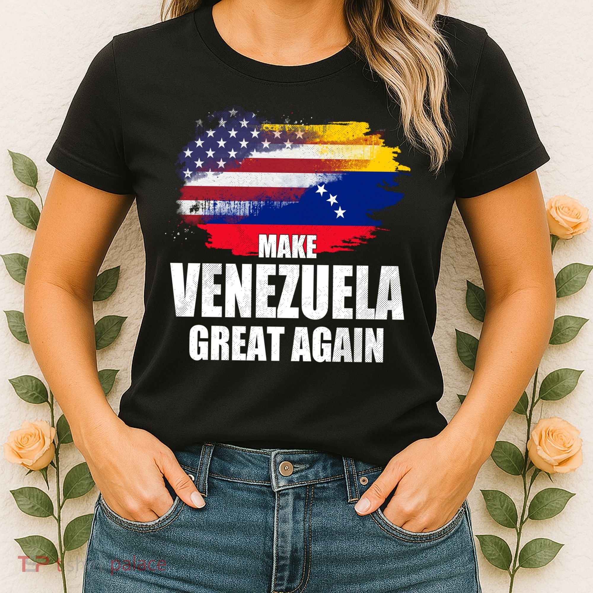 Make Venezuela Great Again USA Flag Women's T-Shirt