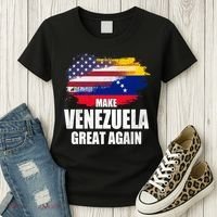Make Venezuela Great Again USA Flag Women's T-Shirt thumb 3