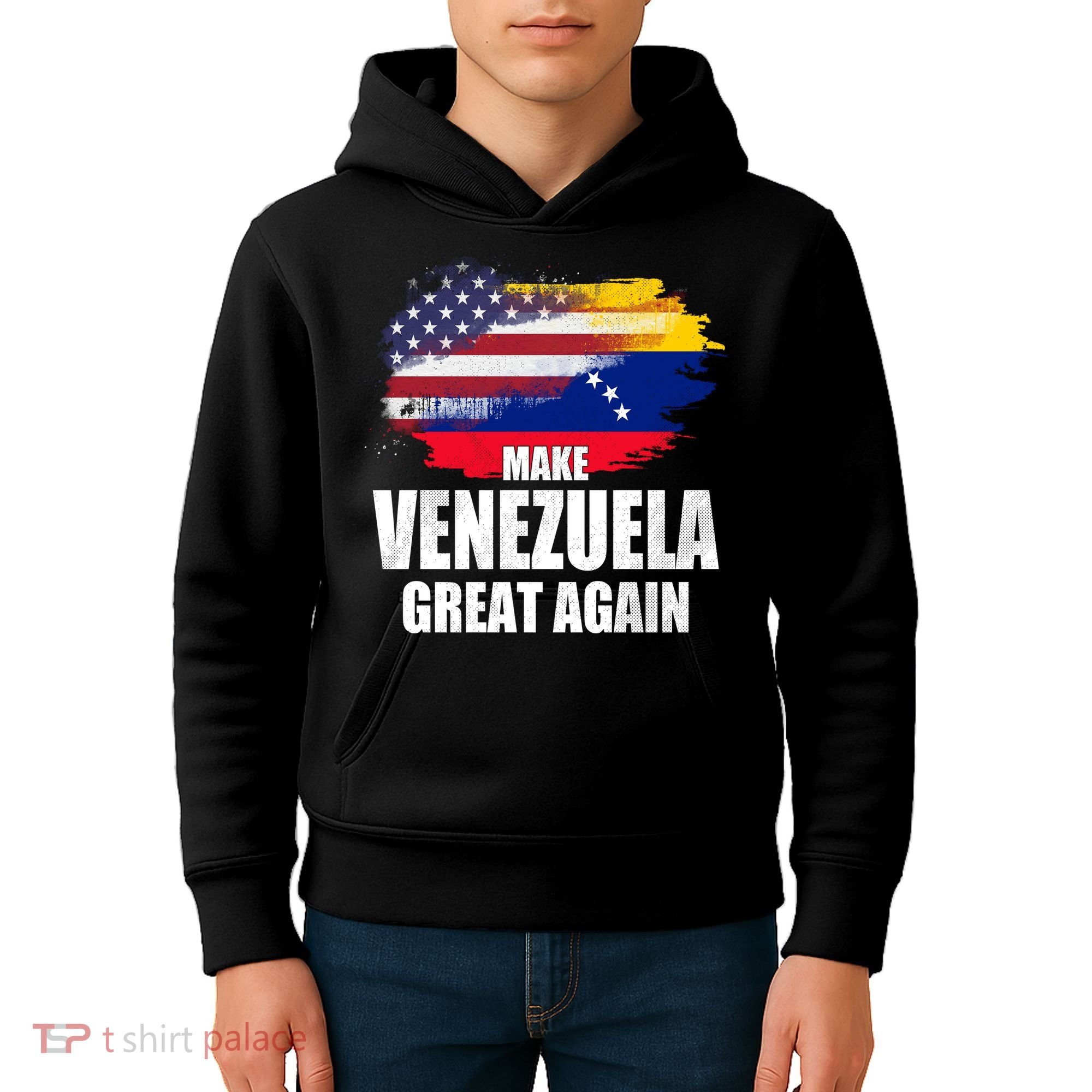 Make Venezuela Great Again USA Flag Kids Hoodie