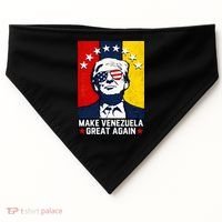 Make Venezuela Great Again Funny Donald Trump USA-Made Doggie Bandana thumb 0