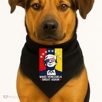 Make Venezuela Great Again Funny Donald Trump USA-Made Doggie Bandana thumb 1
