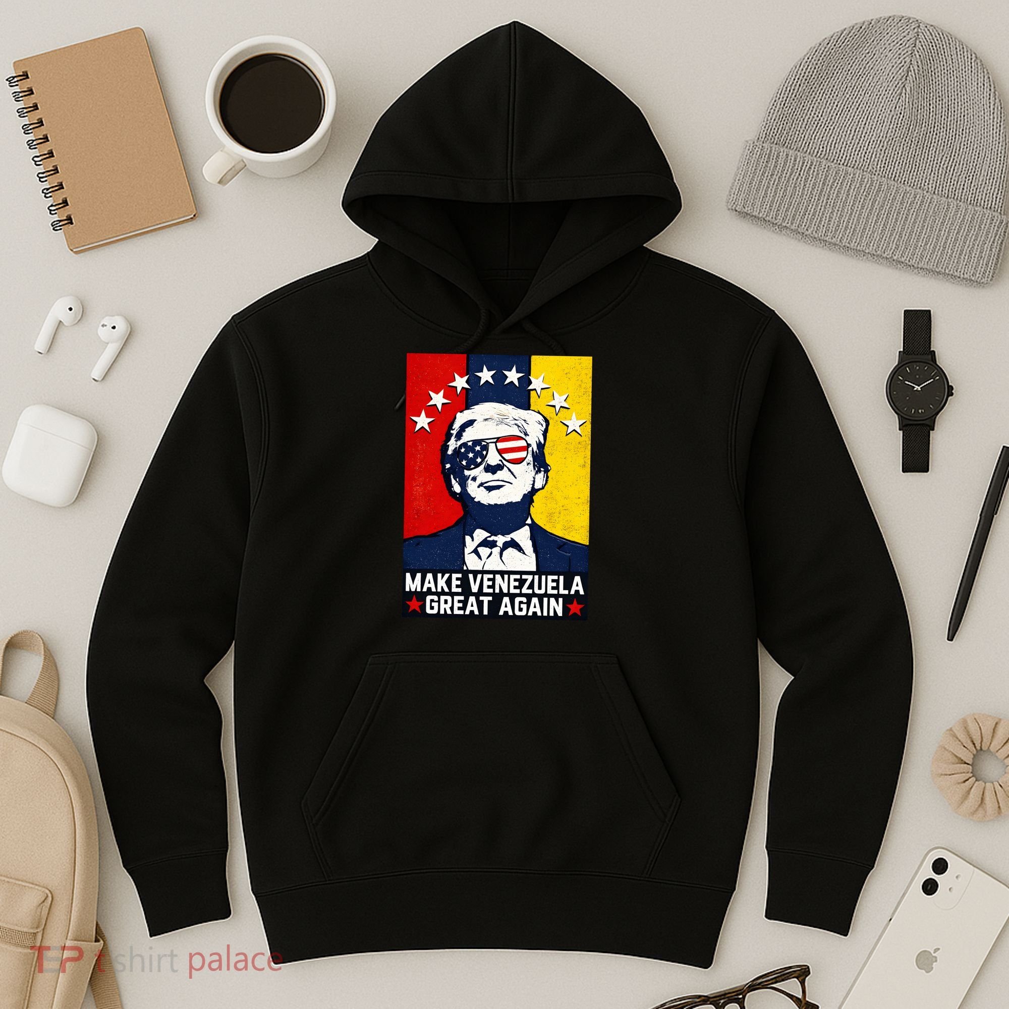Make Venezuela Great Again Funny Donald Trump Hoodie