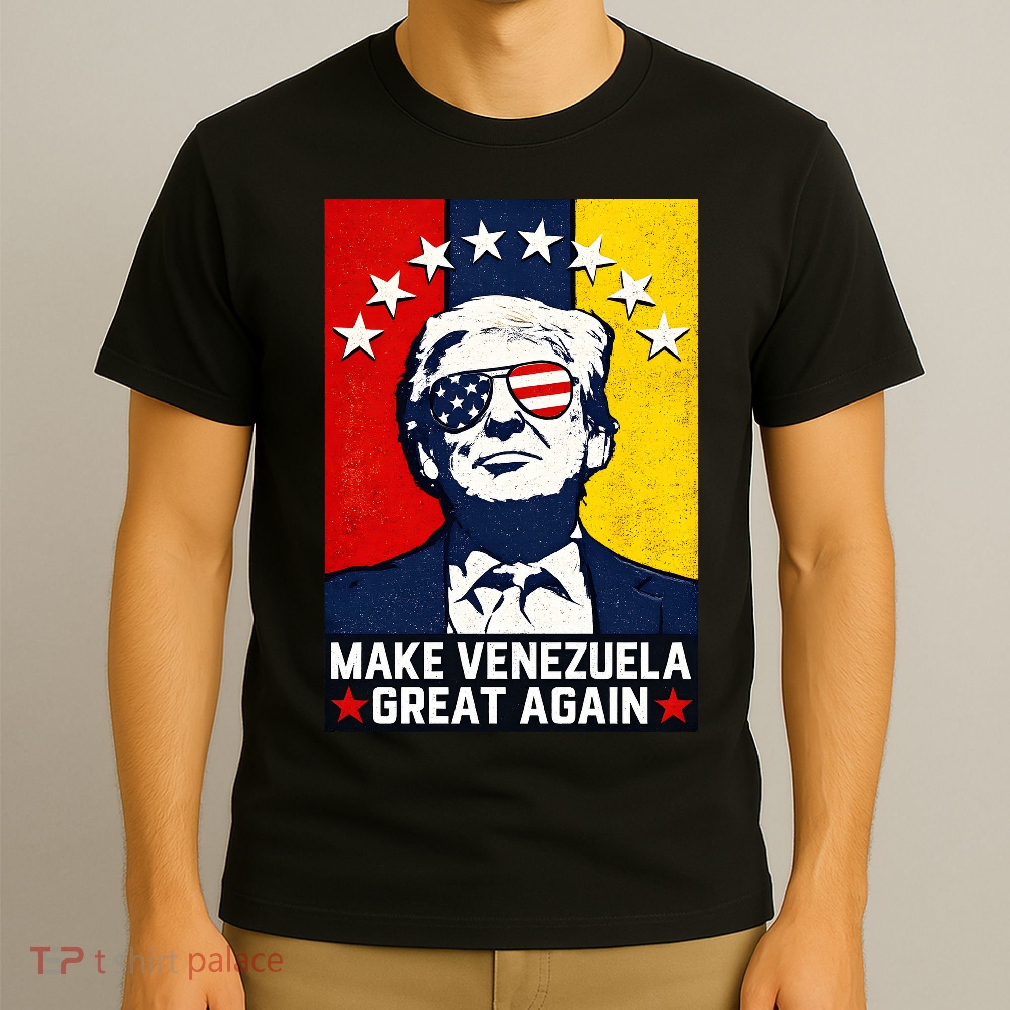 Make Venezuela Great Again Funny Donald Trump T-Shirt