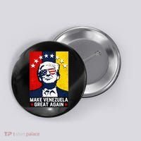 Make Venezuela Great Again Funny Donald Trump Button thumb 0