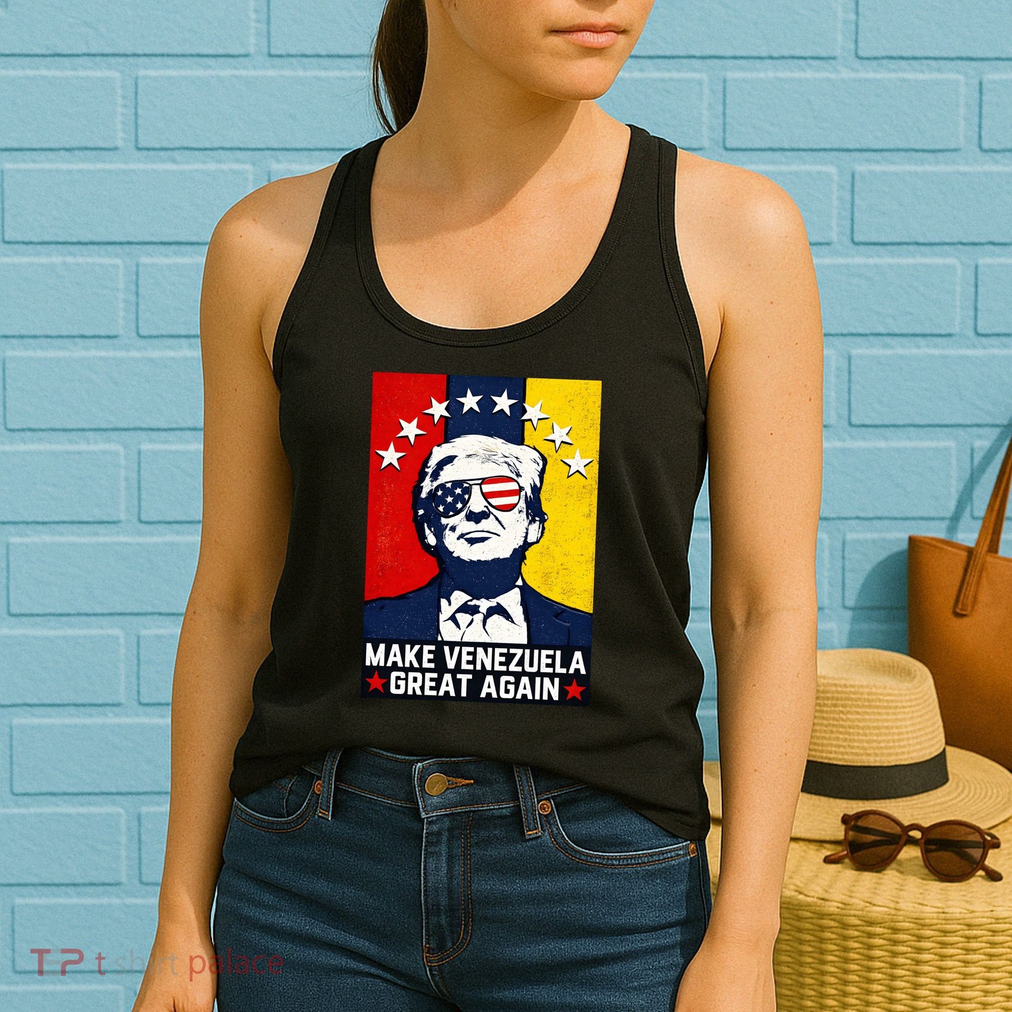 Make Venezuela Great Again Funny Donald Trump Women's Tank Top