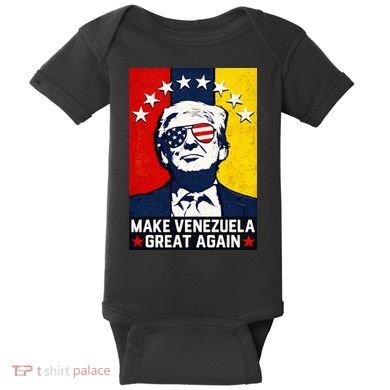 Make Venezuela Great Again Funny Donald Trump Baby Bodysuit
