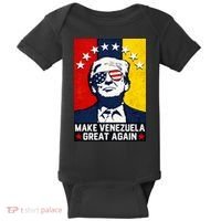 Make Venezuela Great Again Funny Donald Trump Baby Bodysuit thumb 0