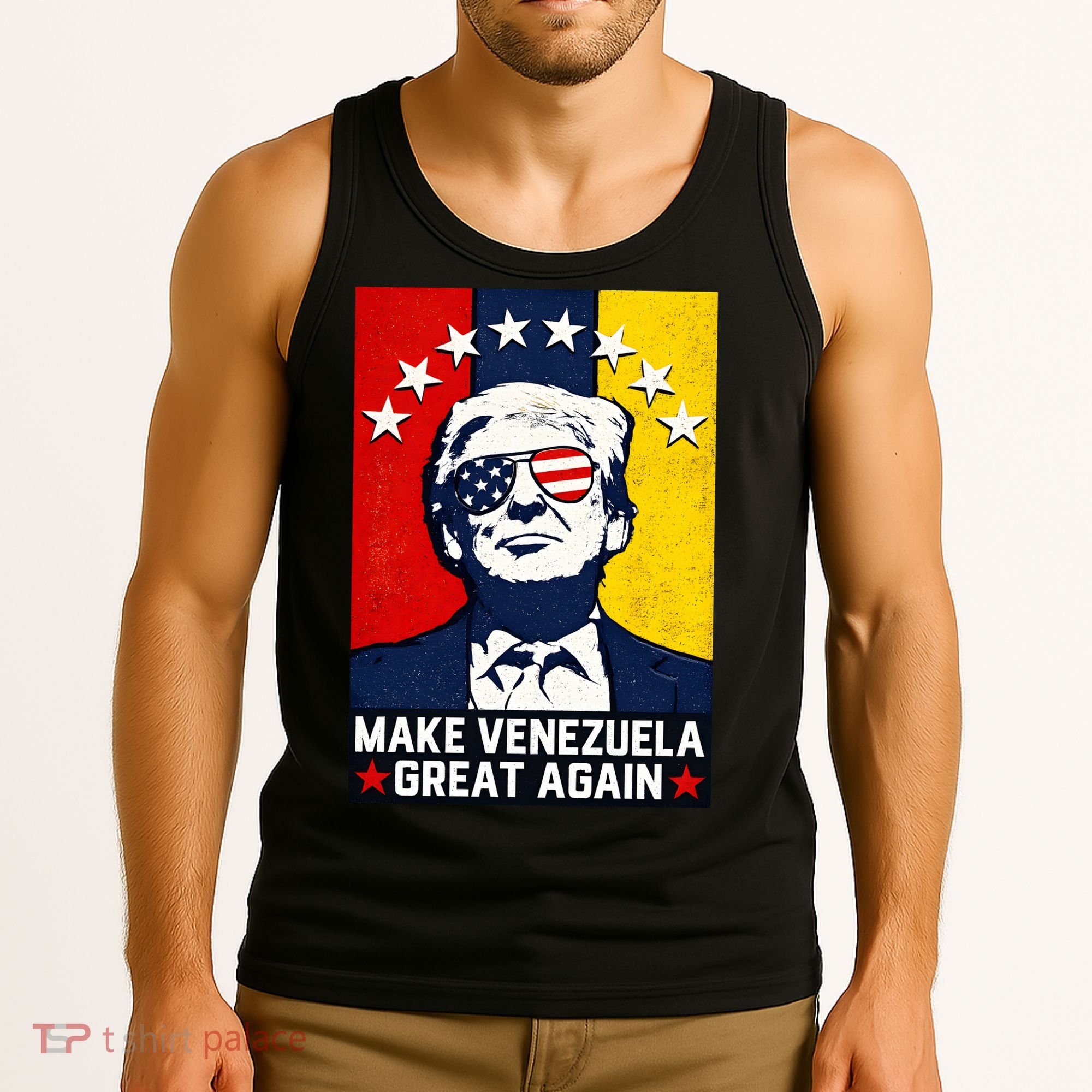 Make Venezuela Great Again Funny Donald Trump Tank Top