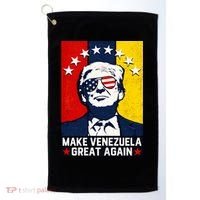 Make Venezuela Great Again Funny Donald Trump Golf Towel thumb 0