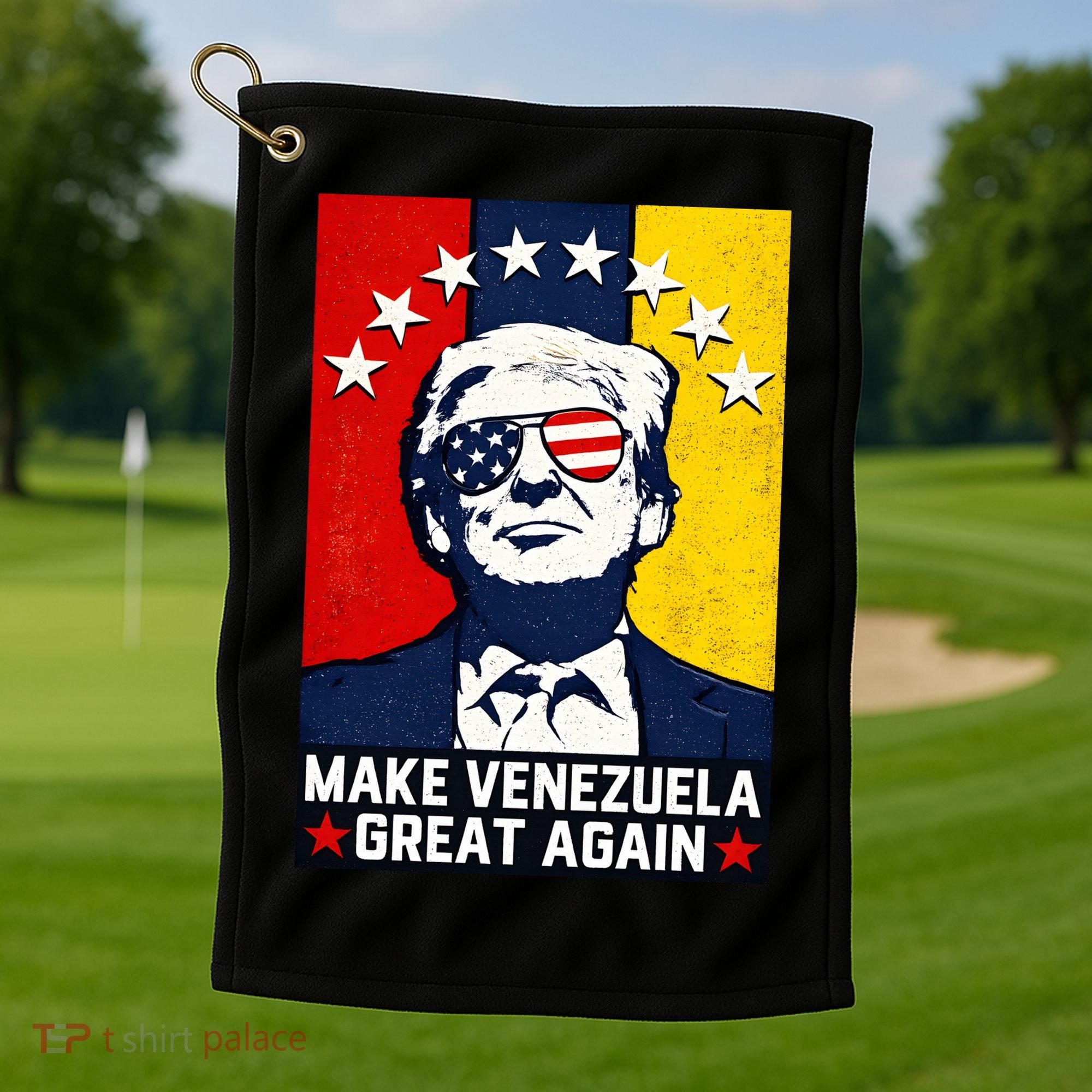 Make Venezuela Great Again Funny Donald Trump Golf Towel