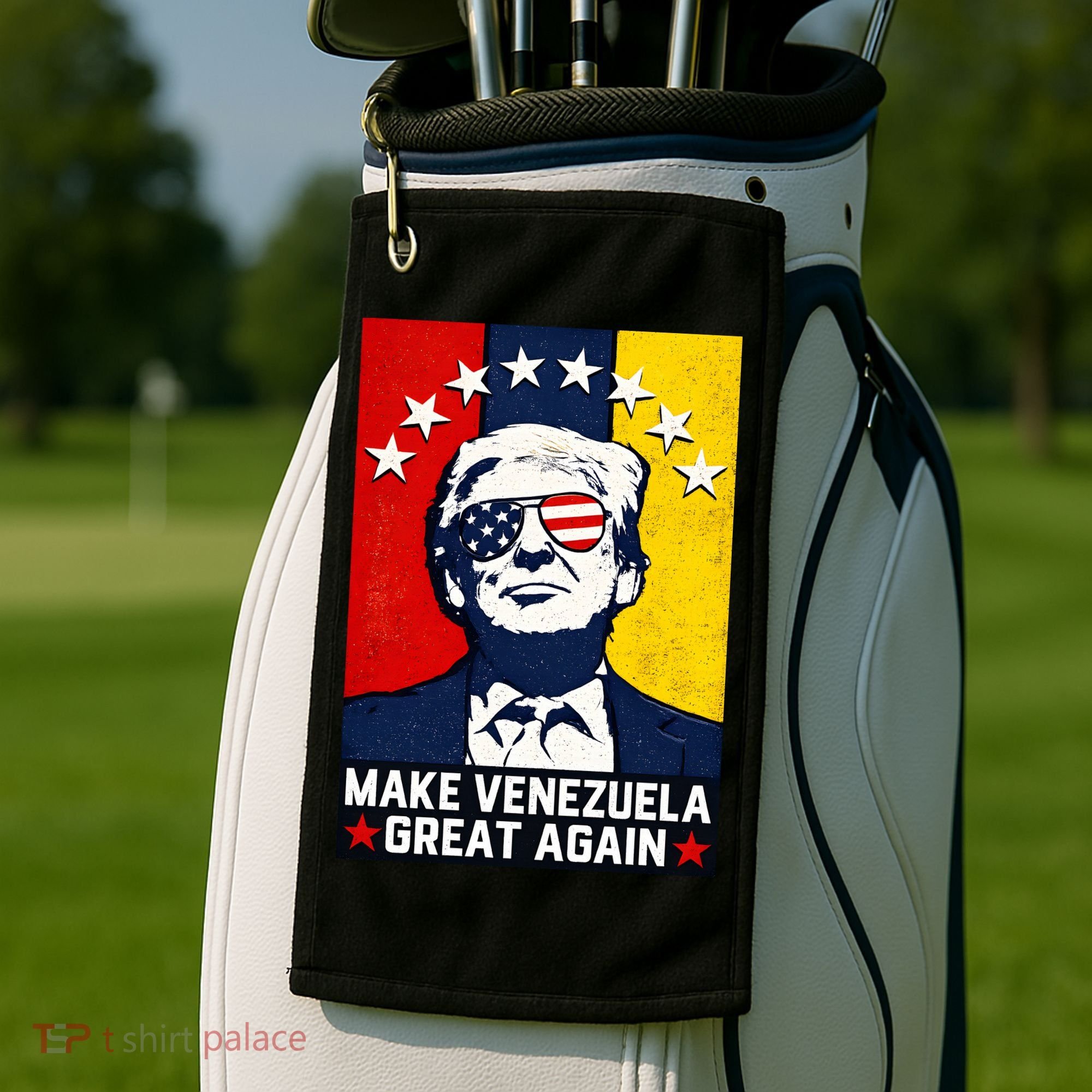 Make Venezuela Great Again Funny Donald Trump Golf Towel