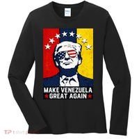 Make Venezuela Great Again Funny Donald Trump Women's Long Sleeve Shirt thumb 0